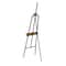 56.25" Black Metal Painter's Inspired 3-Tier Display Easel with Gold Accents